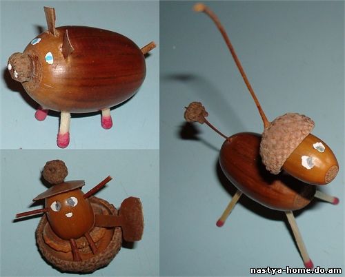 Поделки из желудей для маленьких Поделки из желудей для маленьких